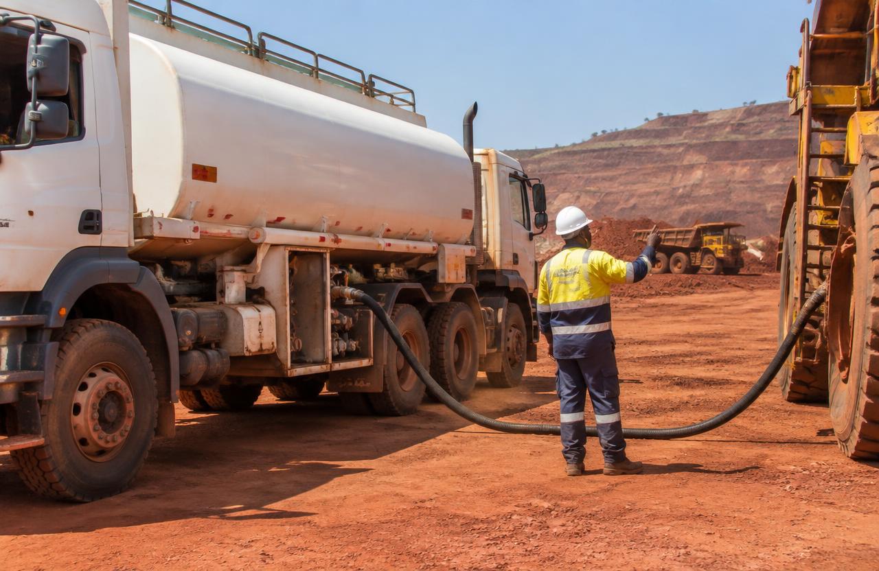 Livraison de gasoil sur site minier