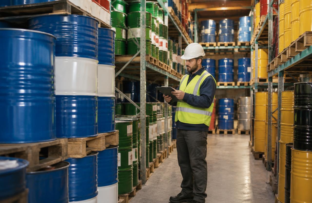 Stock de lubrifiants et huiles moteur