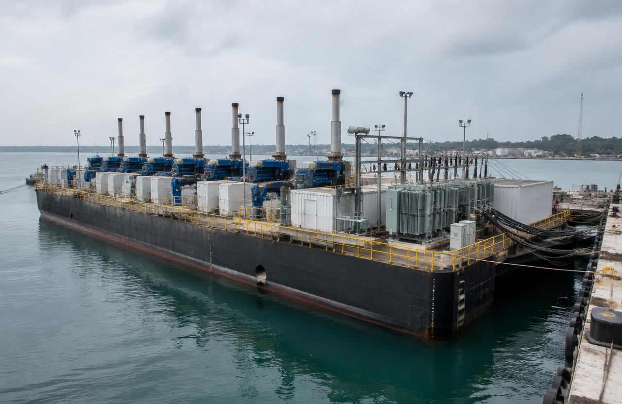 Centrale électrique flottante à groupes électrogènes (jusqu'à 470 MW)