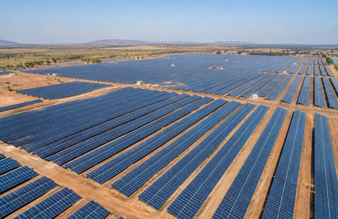 Centrale solaire de plusieurs hectares