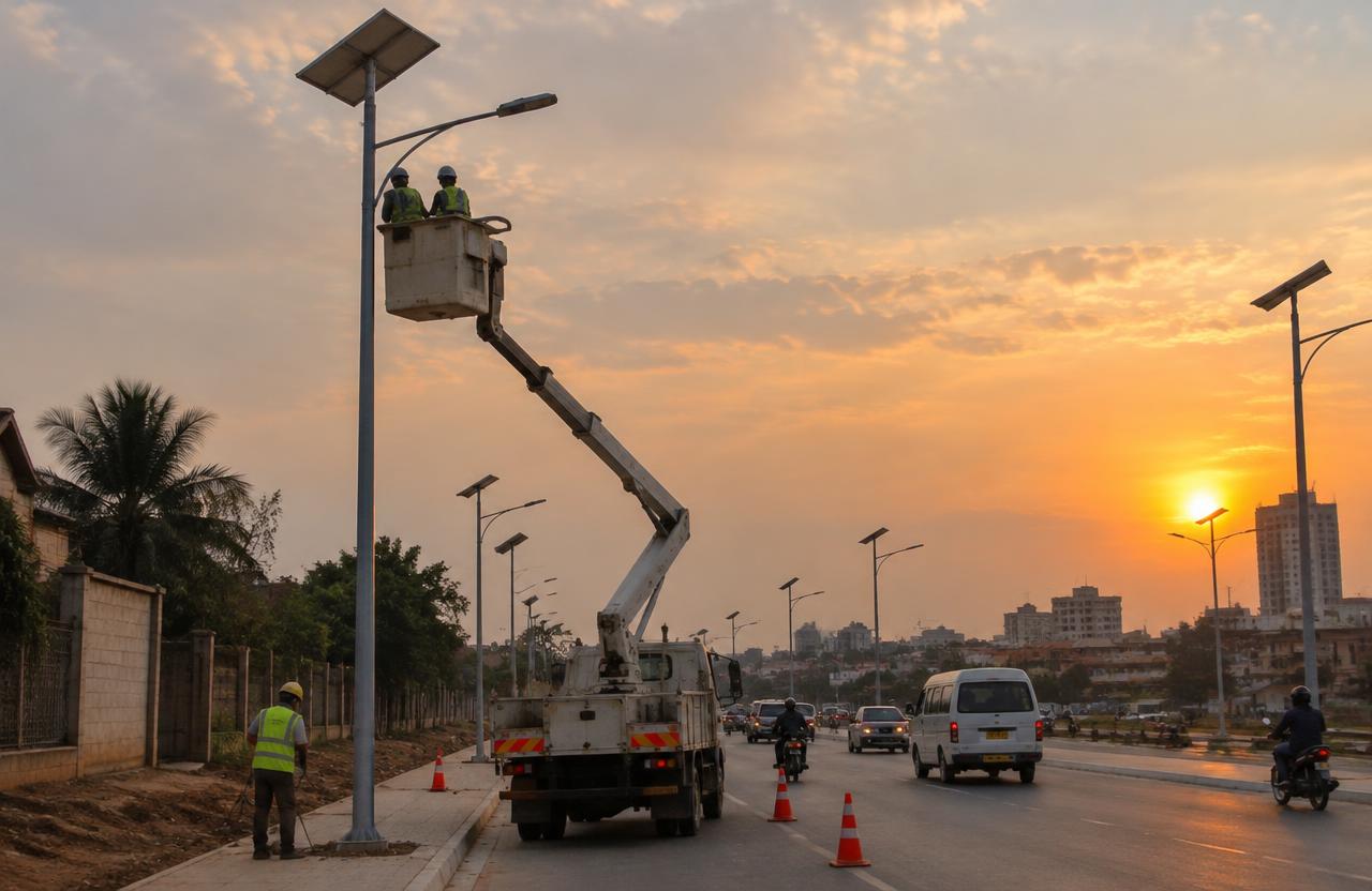 Lampadaires solaires sur voies publiques